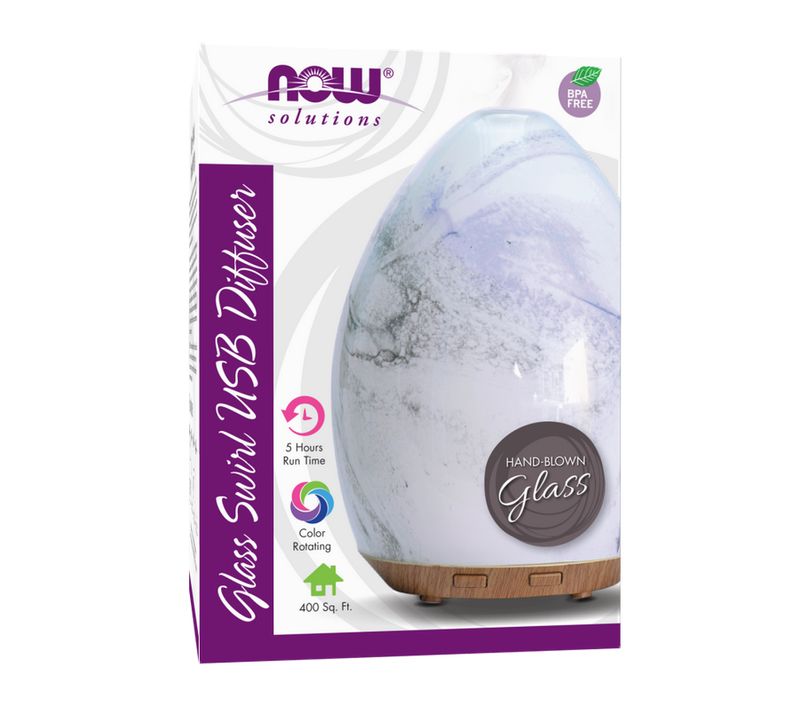 NOW ULTRASONIC GLASS SWIRL USB DIFFUSER