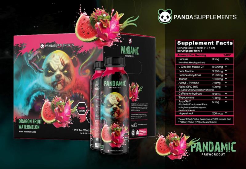 PANDAMIC RTD 12FL OZ 12PK DRAGON FRUIT WATERMELON
