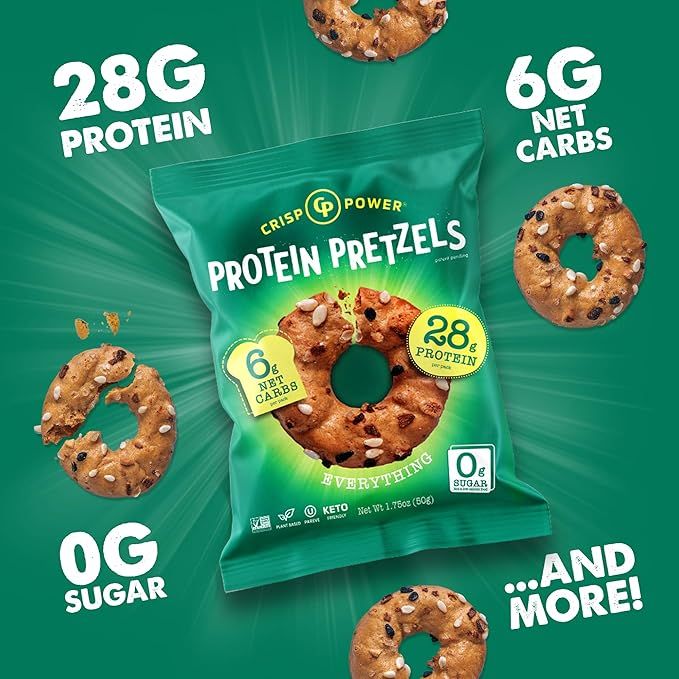 CRISP POWERPROTEIN PRETZELS EVERYTHING
