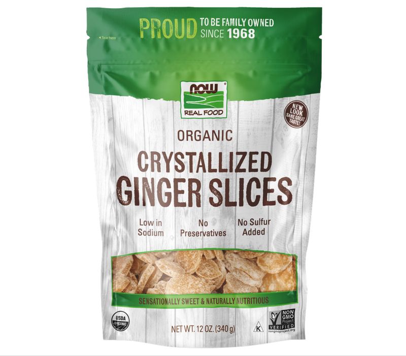 NOW GINGER SLICES 12OZ