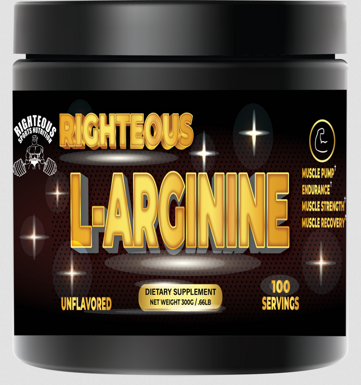 RIGHTEOUS L-ARGININE 300G 100SVG