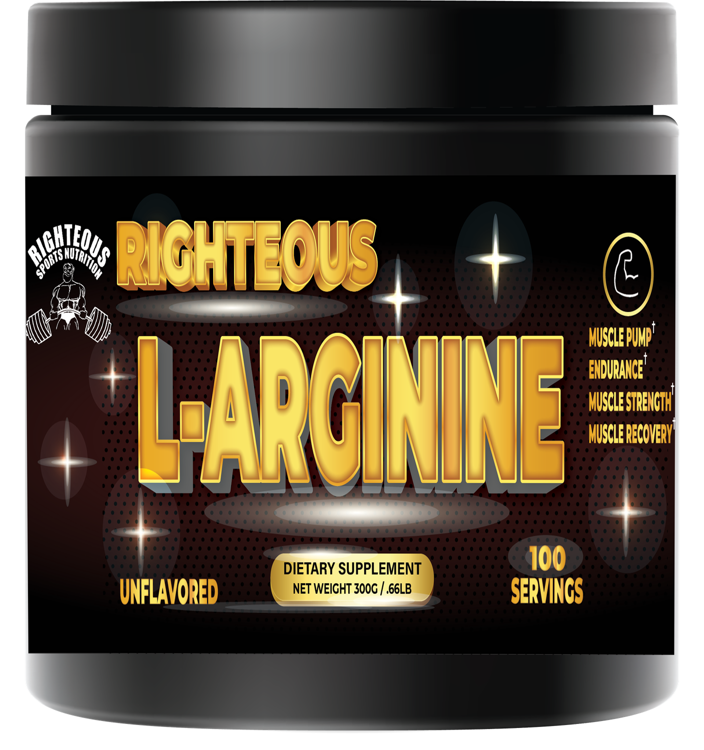 RIGHTEOUS L-ARGININE 300G 100SVG