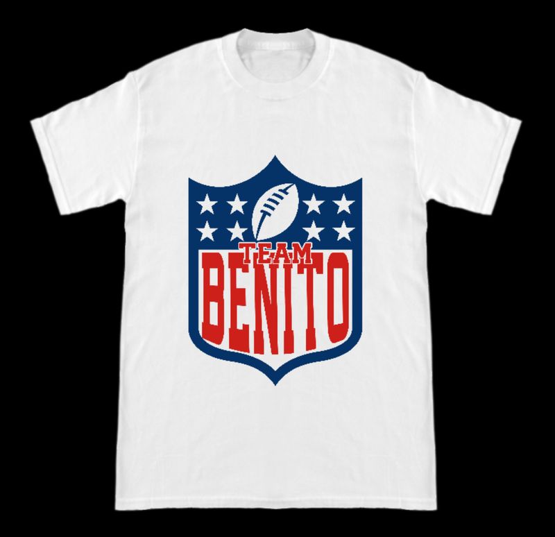 TEAM BENITO NFL FOOTBALL T-SHIRT