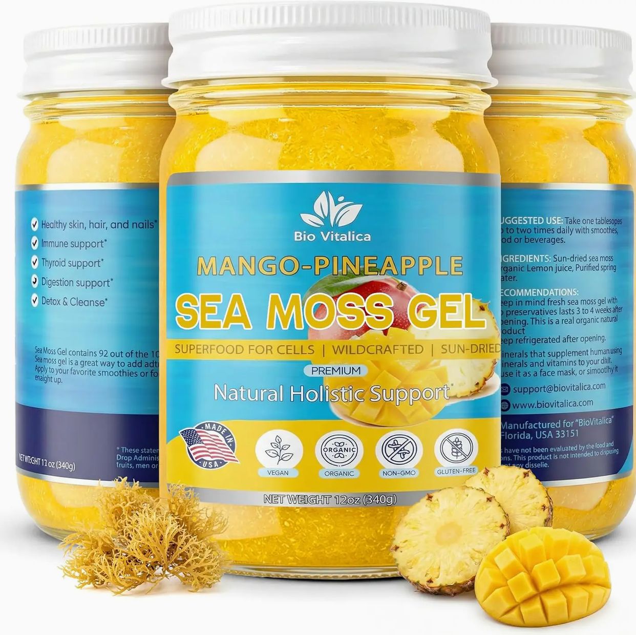 BIOVITALICA SEA MOSS GEL MANGO PINEAPPLE
