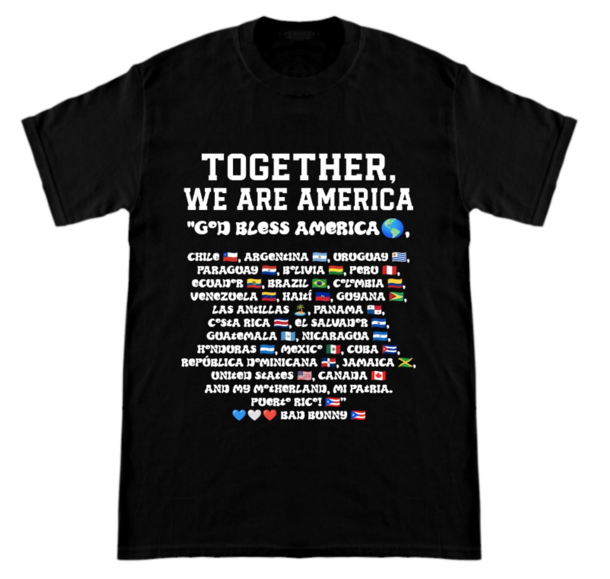 TOGETHER GOD BLESS AMERICA