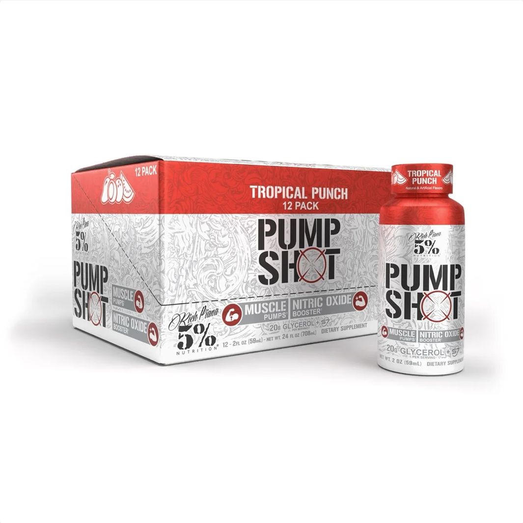 5% PUMP SHOTS 12PK TROPICAL PUNCH