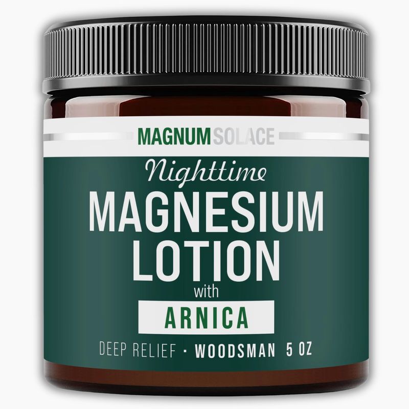 MAGNUM SOLACE NIGHTTIME MAGNESIUM LOTION WOODSMAN