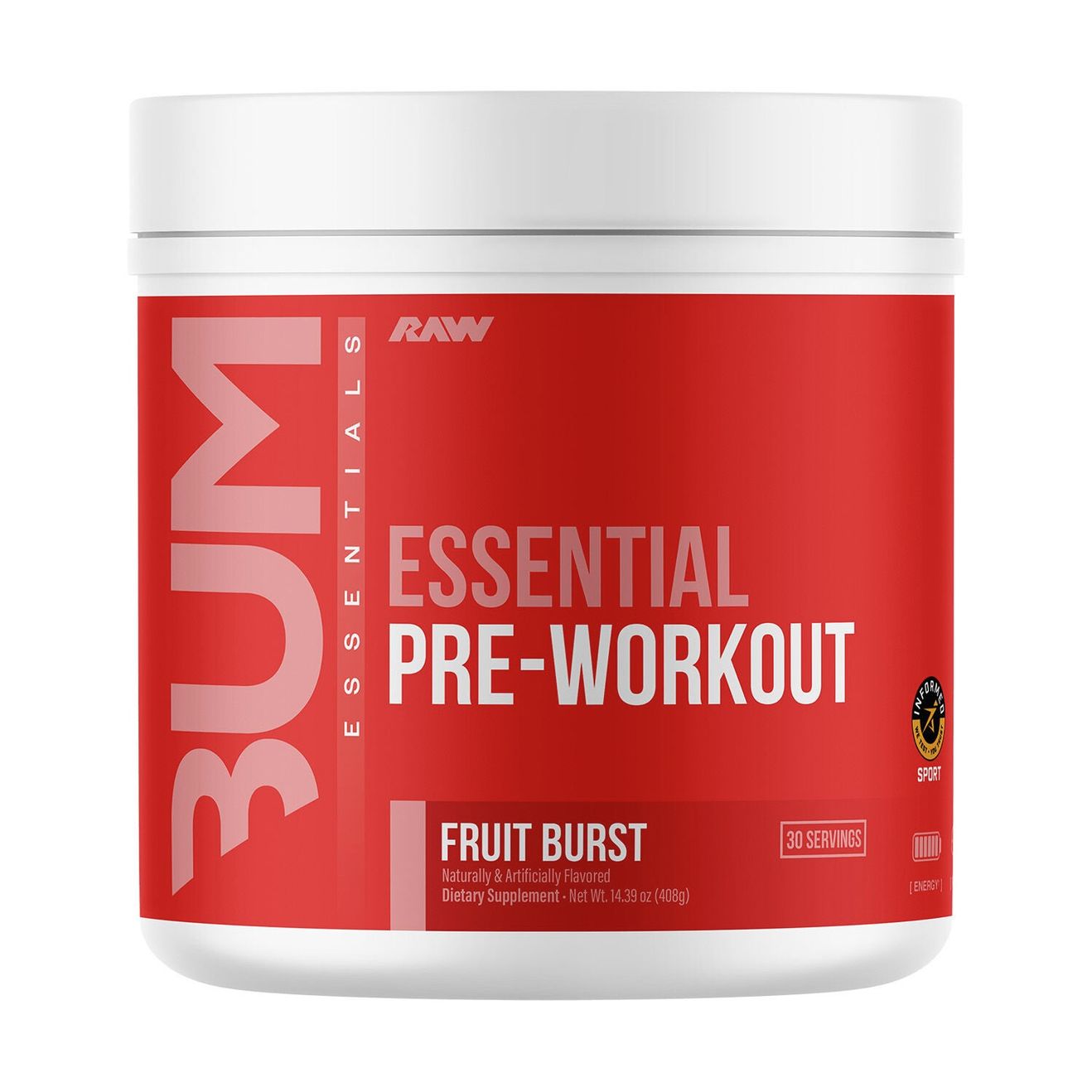 RAW CBUM ESSENTIAL PRE-WORKOUT FRUIT BURST