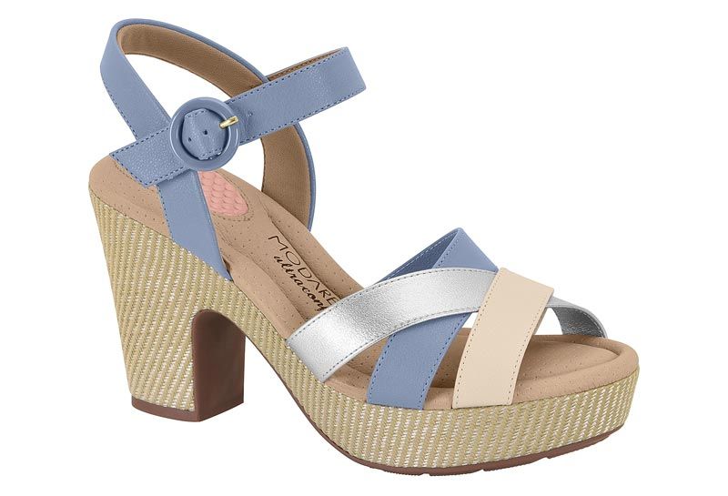 7165-113 - Modare Jeans / Silver Napa Floather / Golden Metalizado