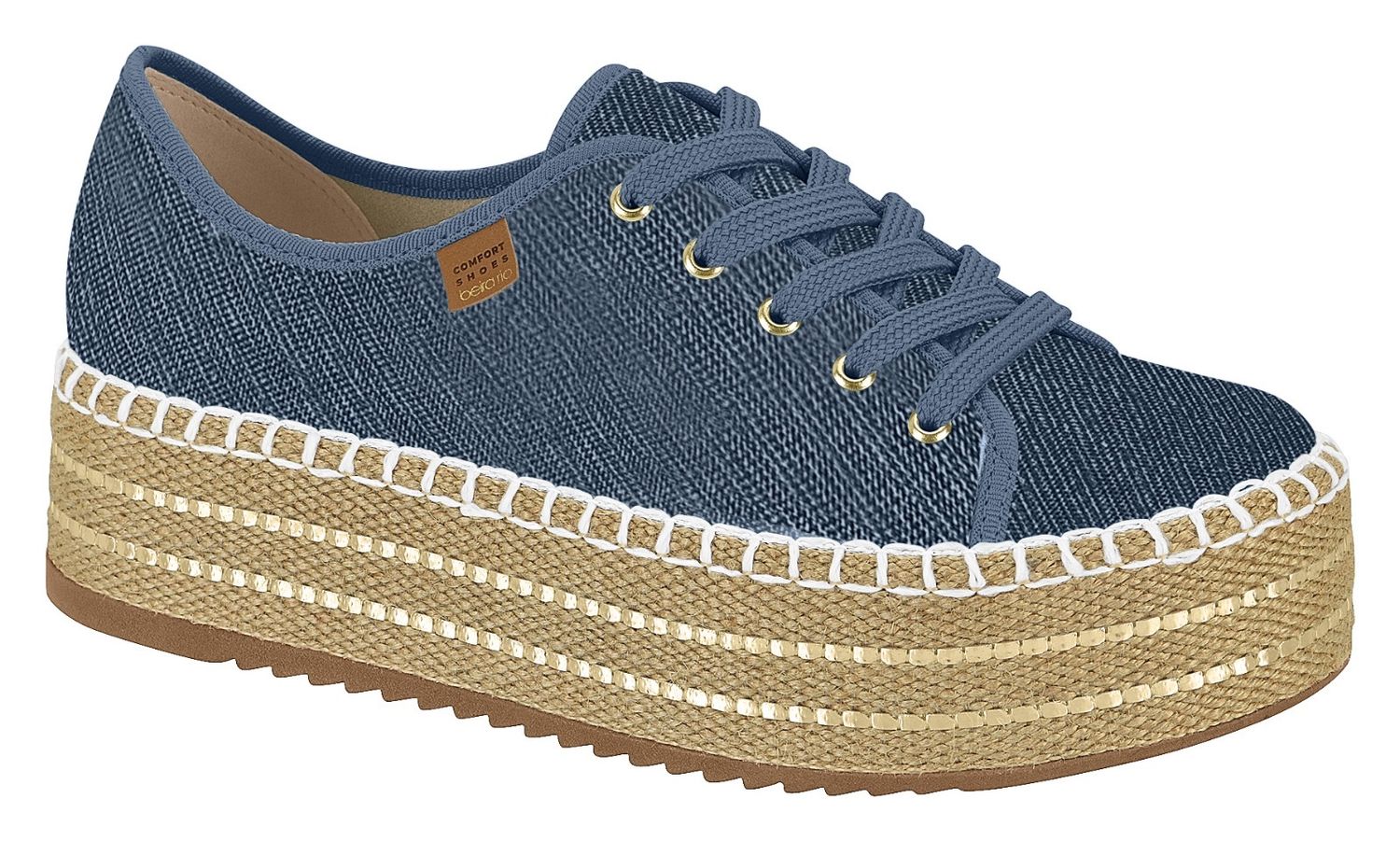 4232-410 - Beira Rio Navy Tecido Denim Frash
