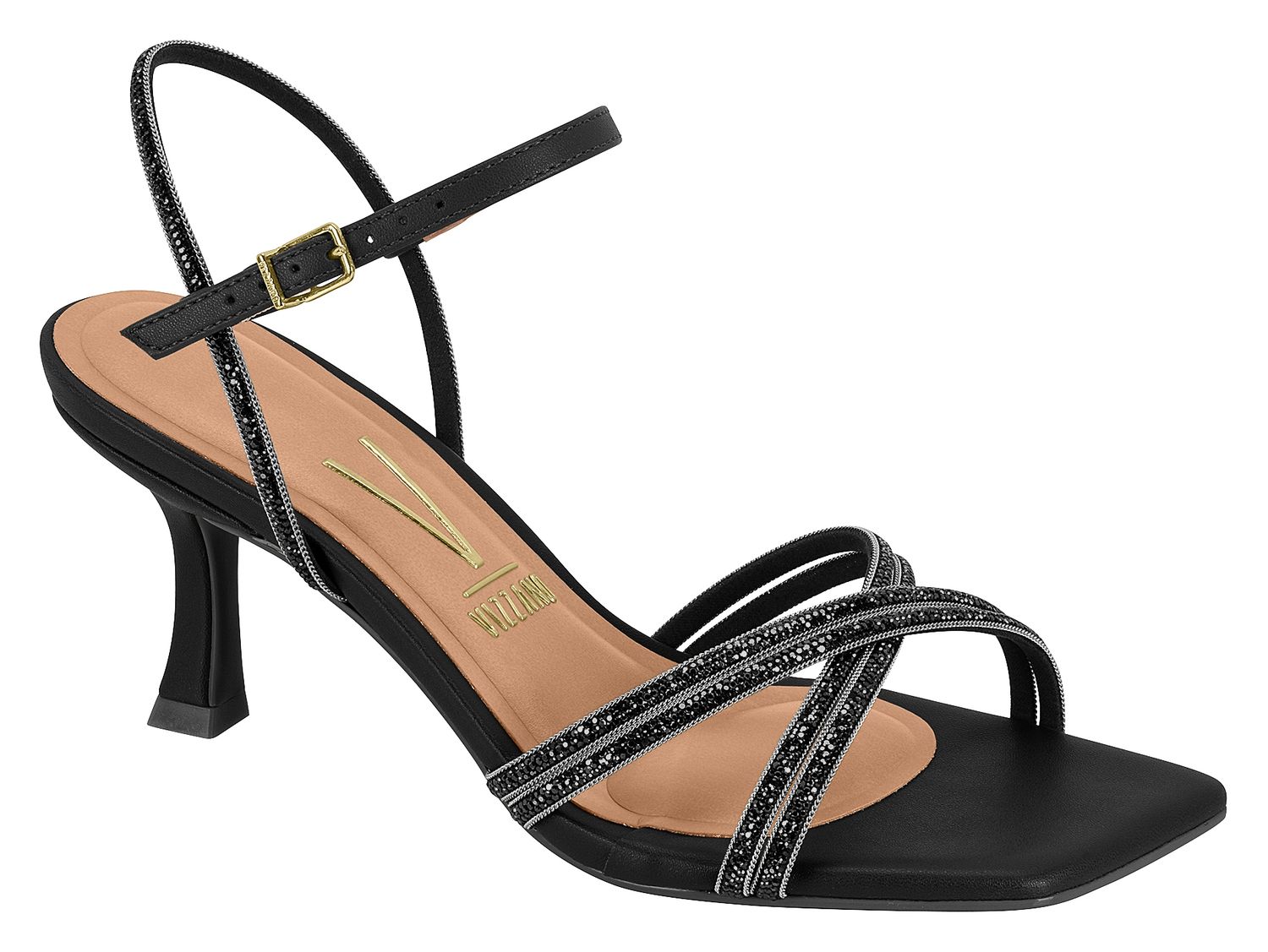 6536-105 - Vizzano Black Rhinestone Strip