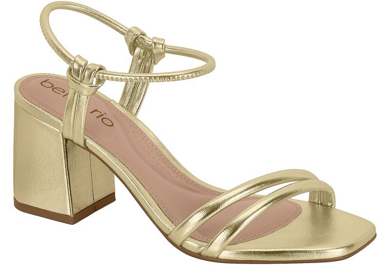 8436-313 - Beira Rio Sandal in Gold Diamond Metal