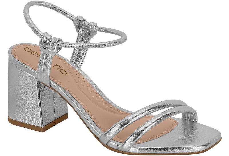 8436-313 - Beira Rio Sandal in Silver Diamond Metal