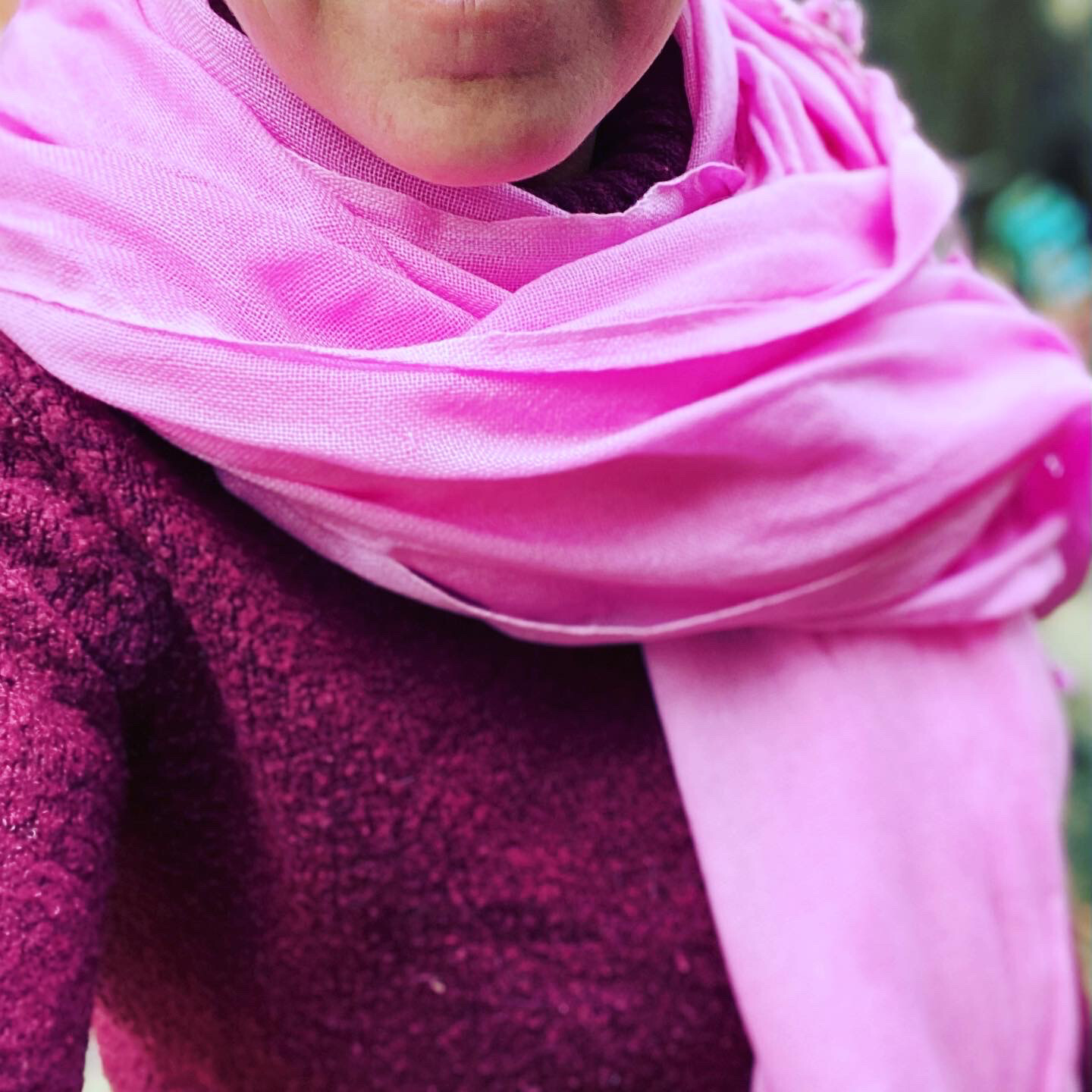 Pachmina léger 100% cachemire pour le Nepal couleur rose clair