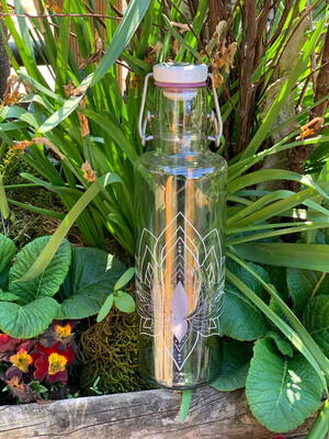 Bouteille soulbottle pour eau vibratoire lotus