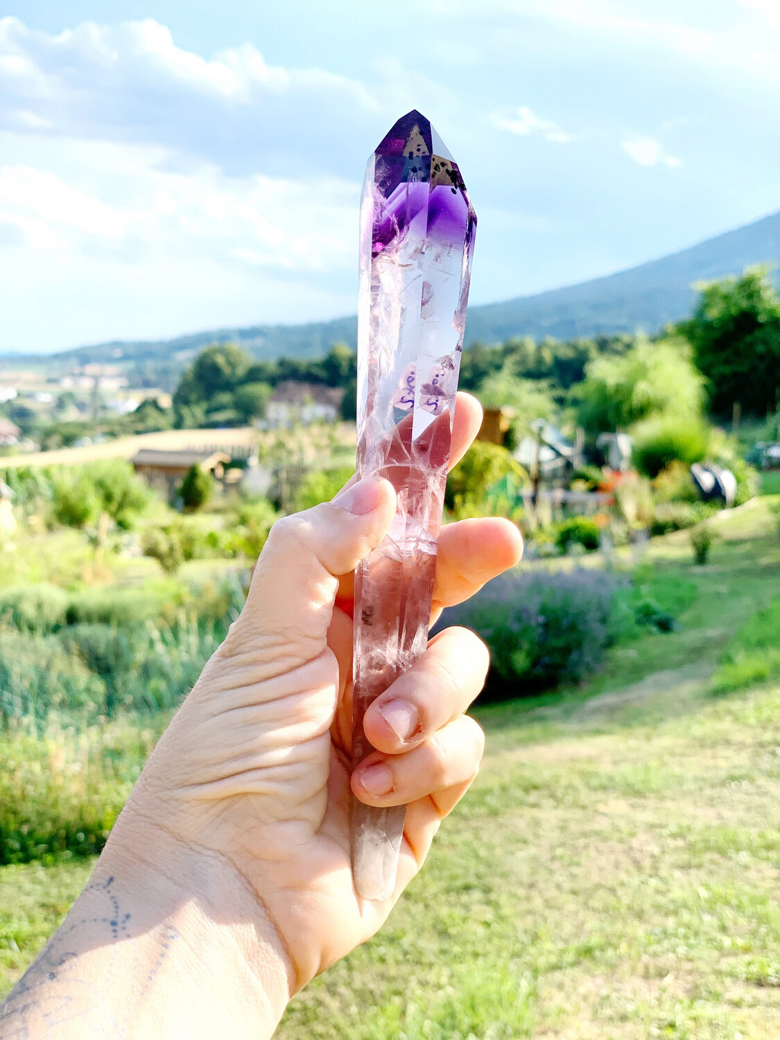 Pointe amethyste « baguette magique » no600