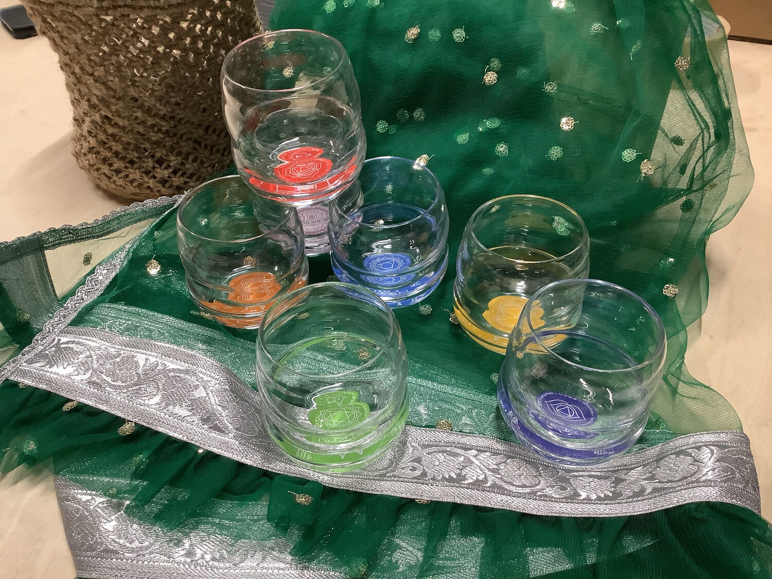 Pack de 7 verres avec couleur des chakras