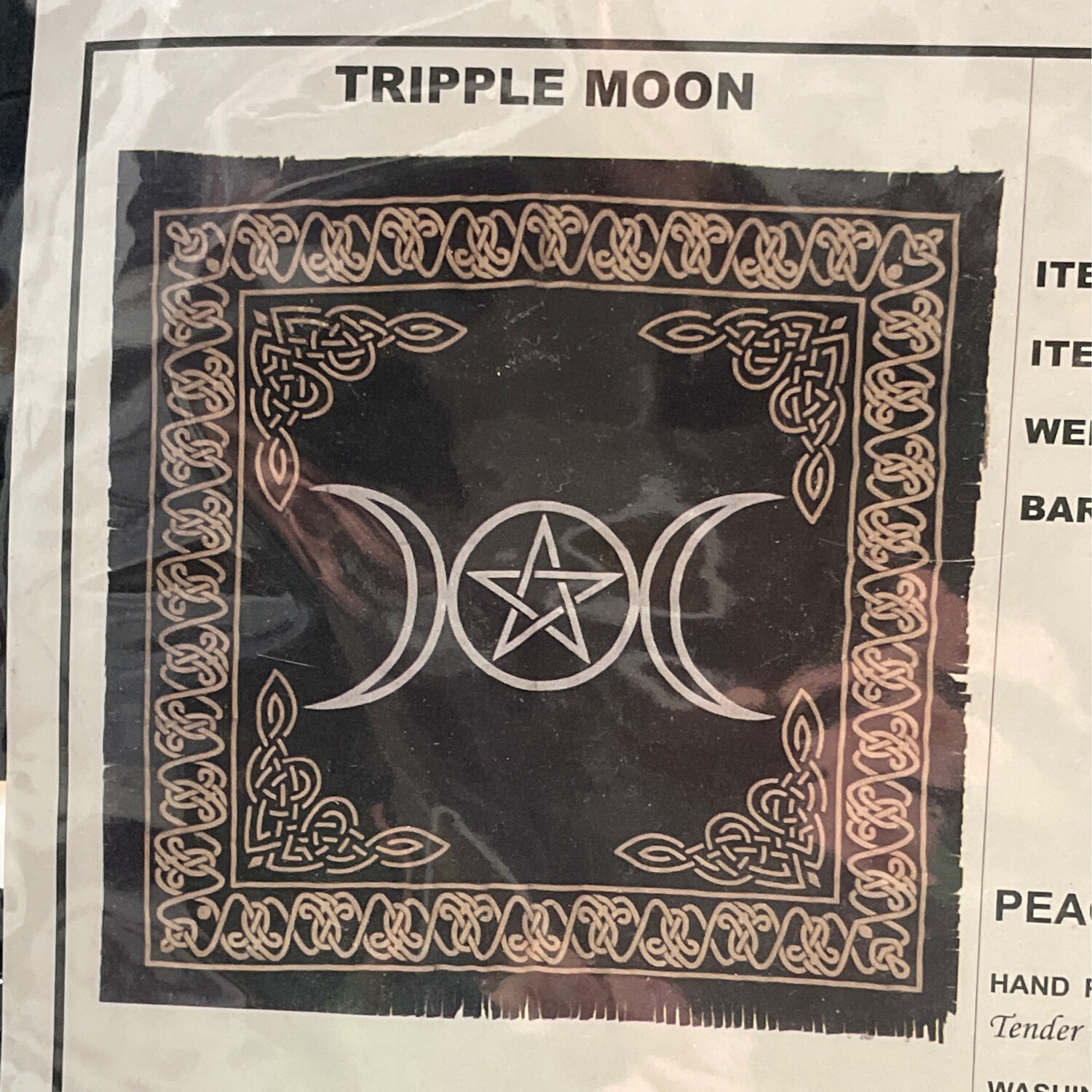 Tissu pour autel avec triple moon