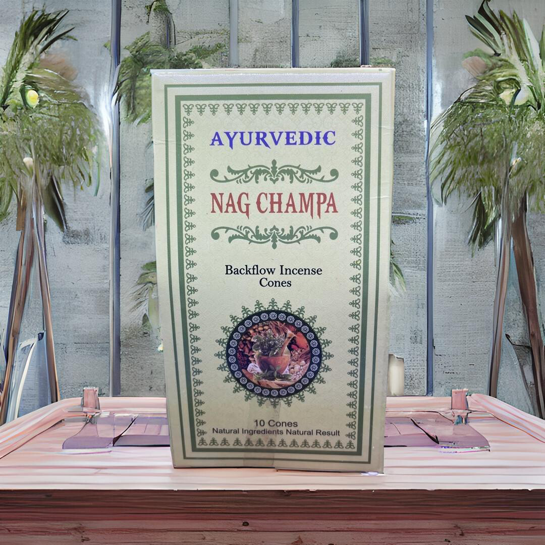 Cônes backflow au Nag Champa « Ayurvedic », 10 pièces