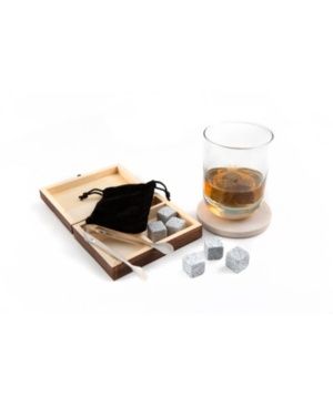 Thirstystone by Cambridge 12-Piece Whiskey Stone Set with Real Wood Gift Box