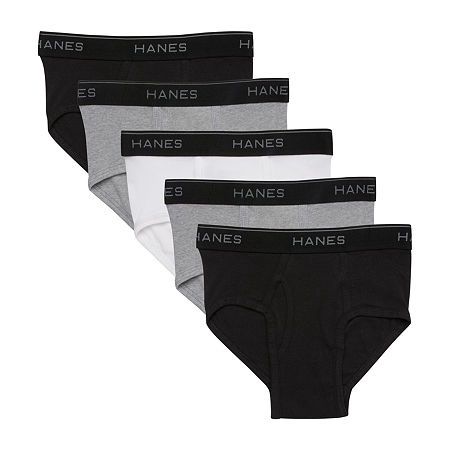 Hanes Ultimate ComfortSoft Boys&#39; Brief Underwear, Assorted, 5-Pack L