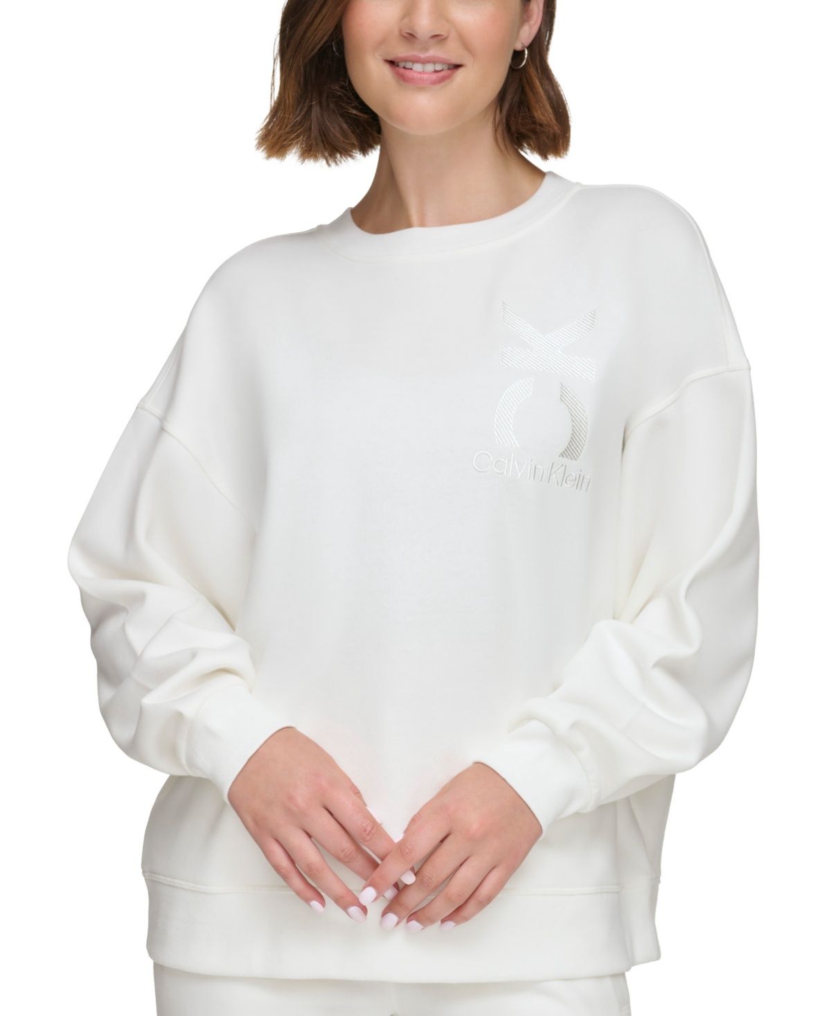 Calvin Klein Performance Women&#39;s Logo Crewneck Sweatshirt - Black