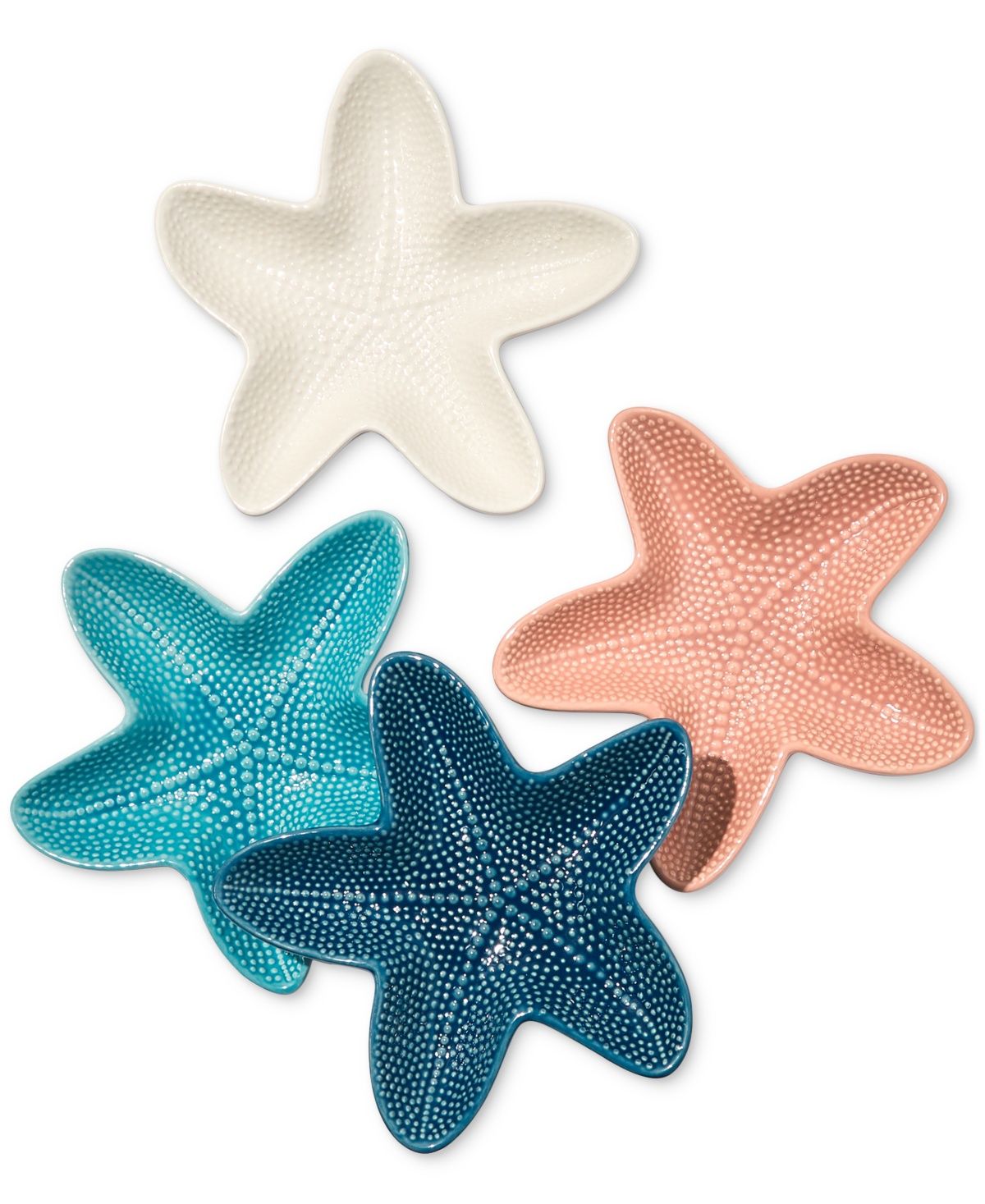 The Cellar Starfish Appetizer Plates, Set of 4,