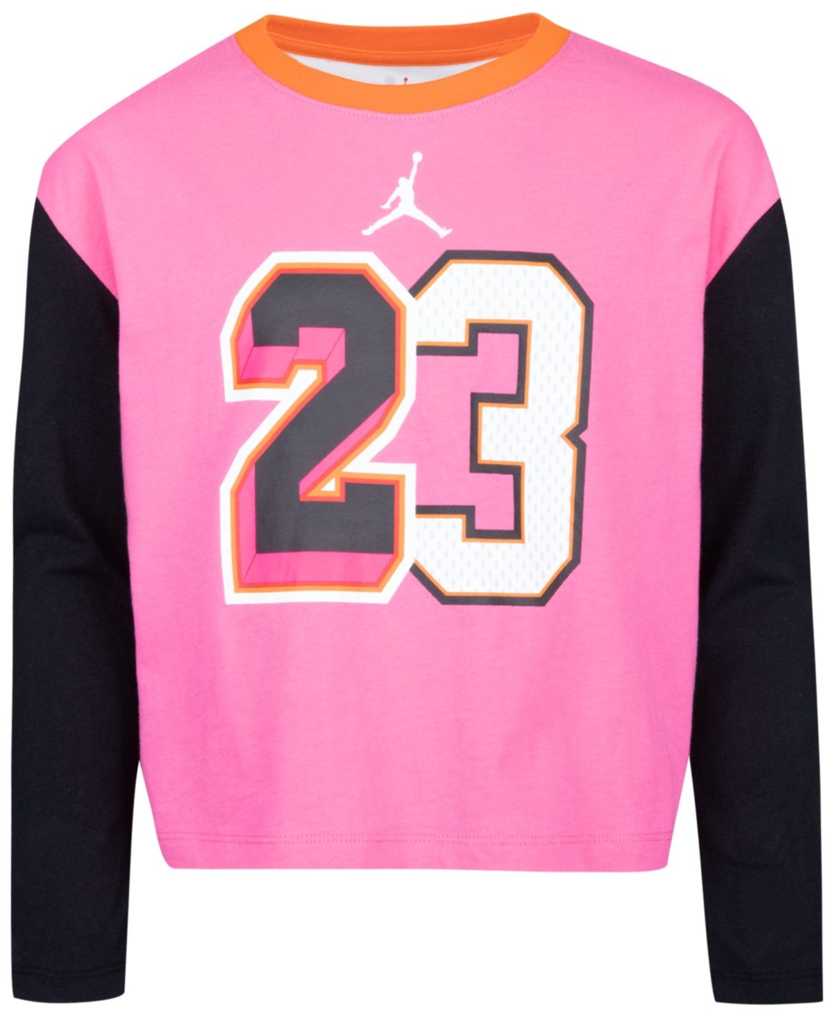 Jordan Big Girls 23 New Heritage Long Sleeve T-shirt - Pinksickle