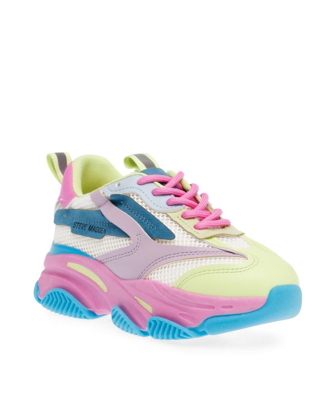 Steve Madden Little and Big Girls Jpossession Elevated Fashion Sneakers - Multi
