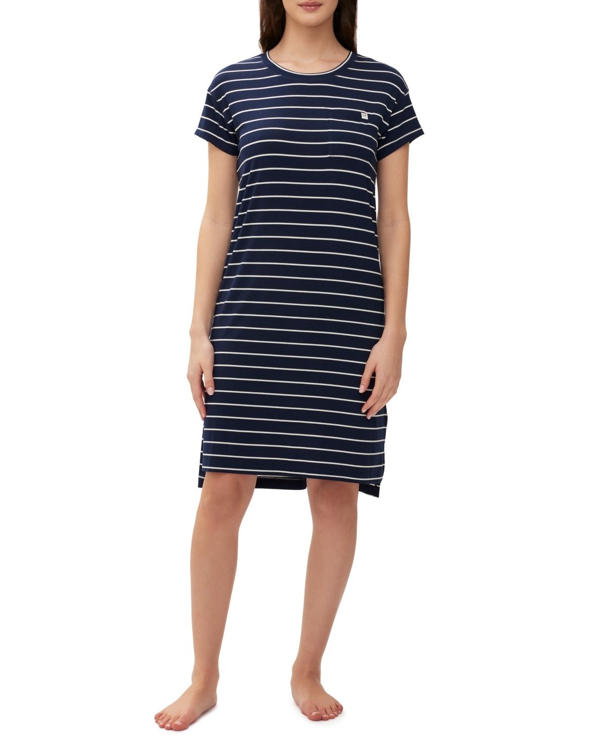 Gap Women&#39;s Short-Sleeve Dorm Nightgown - Navy Uniform