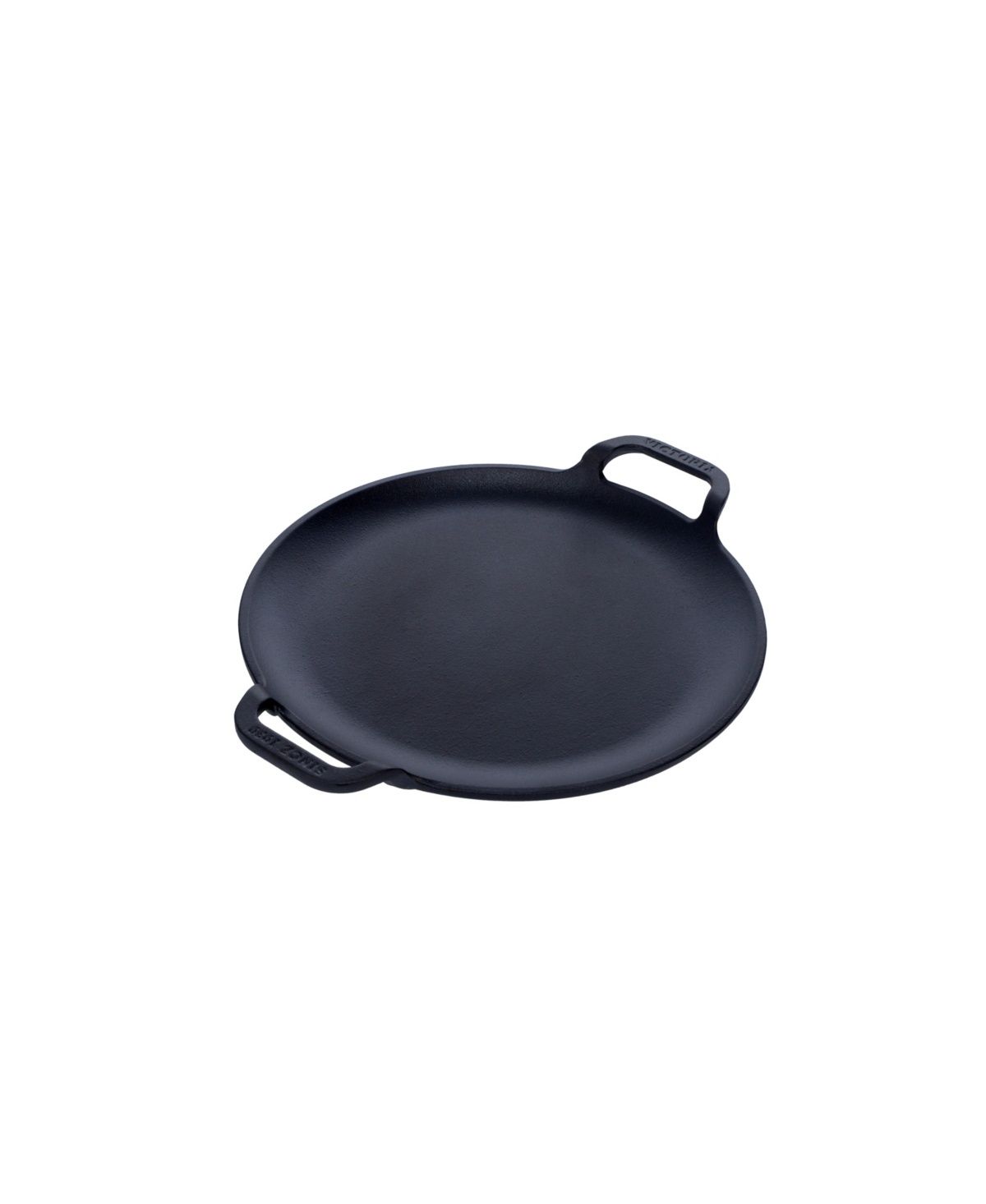 Victoria 10&quot; Comal with 2 Side Handles, Seasoned - Black