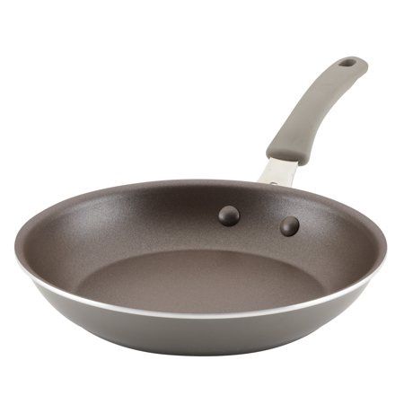 Rachael Ray Cook + Create Aluminum Nonstick Frying Pan 10&quot; Gray: 10 Inch Skillet, Gas &amp; Induction Compatible, Hand Wash