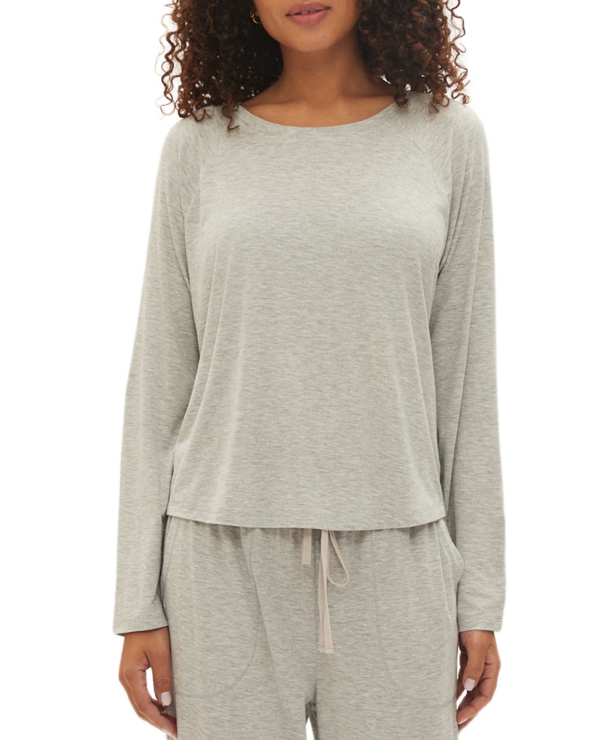 Gap GapBody Women&#39;s Long-Sleeve Crewneck Pajama Top - Grey