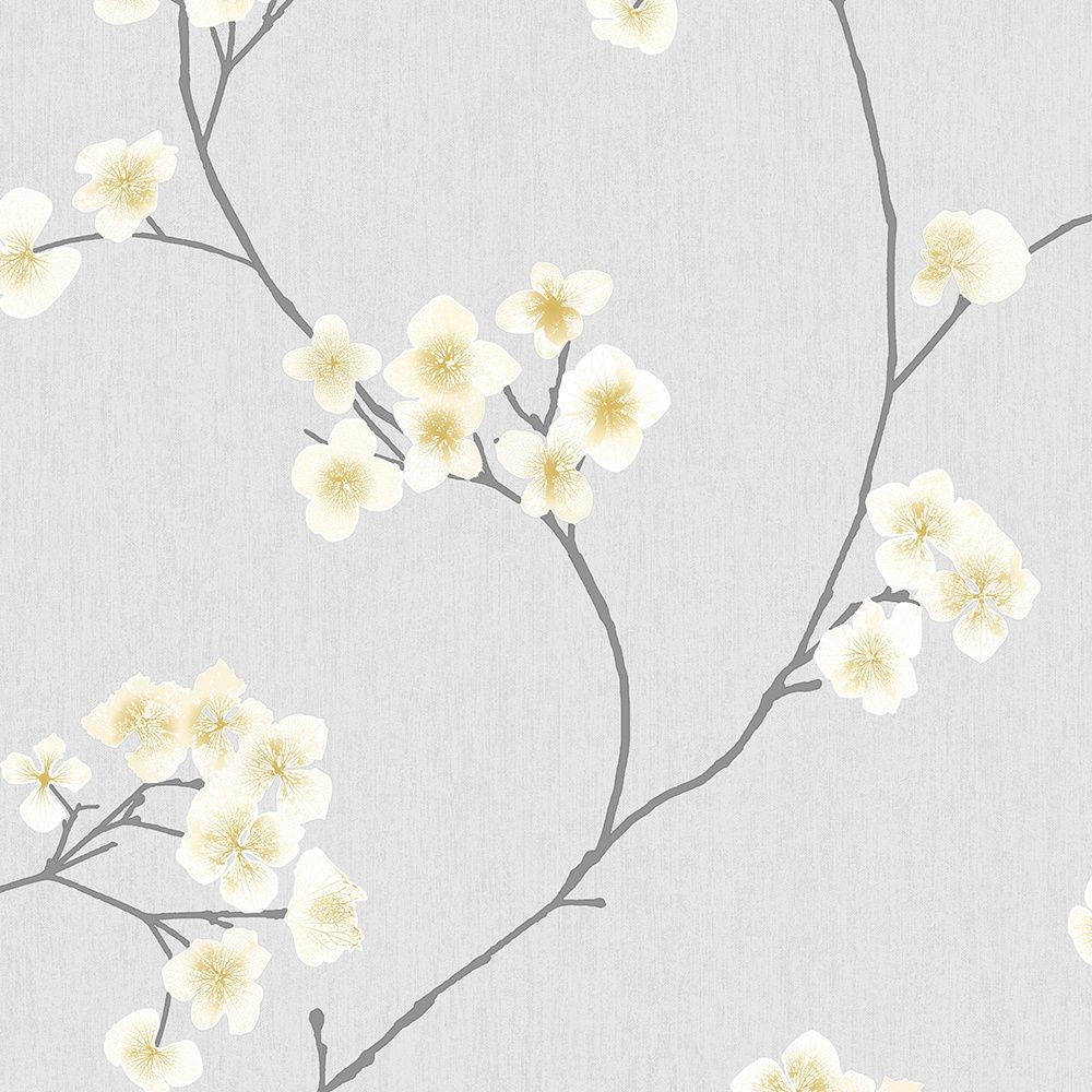 Radiance Gray/Ochre Vinyl Strippable Wallpaper (Covers 56 Sq. Ft.)