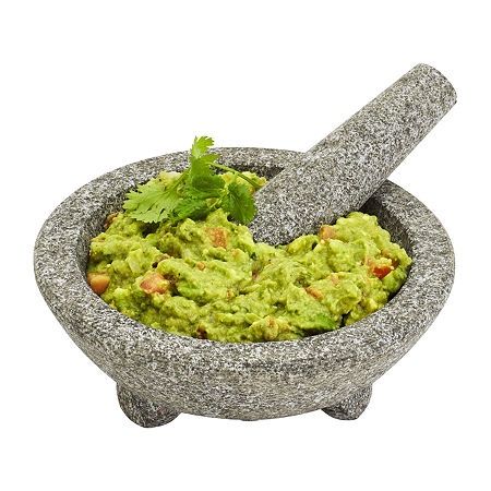 Infuse Latin Granite 8&quot; Molcajete - Gray