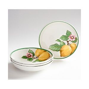 Villeroy &amp; Boch French Garden Modern Lemons Pasta Bowls Set of 4