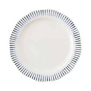 Juliska Ceramics Sitio Stripe Indigo Dinner Plate