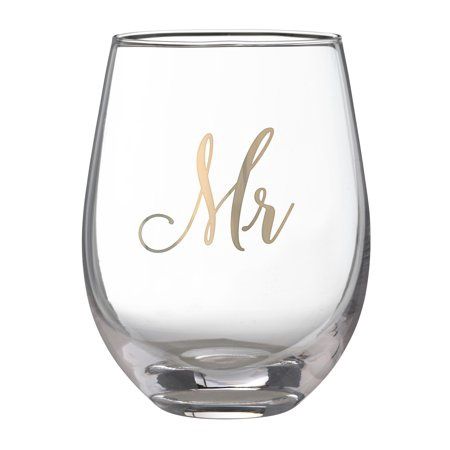 Lillian Rose &quot;Mr.&quot; Stemless Wine Glass