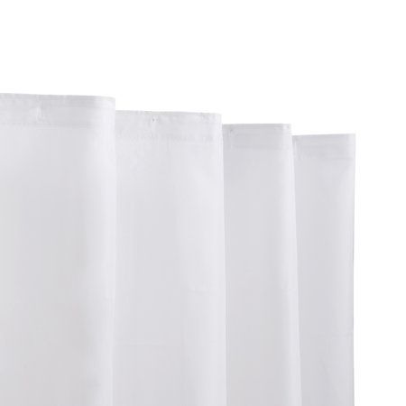 Polyester 70 in. W X 72 in. L White Fabric Shower Curtain