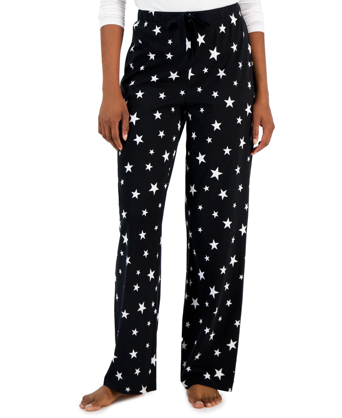 Jenni Womens Printed Wide-Leg Pajam Star Toss XL