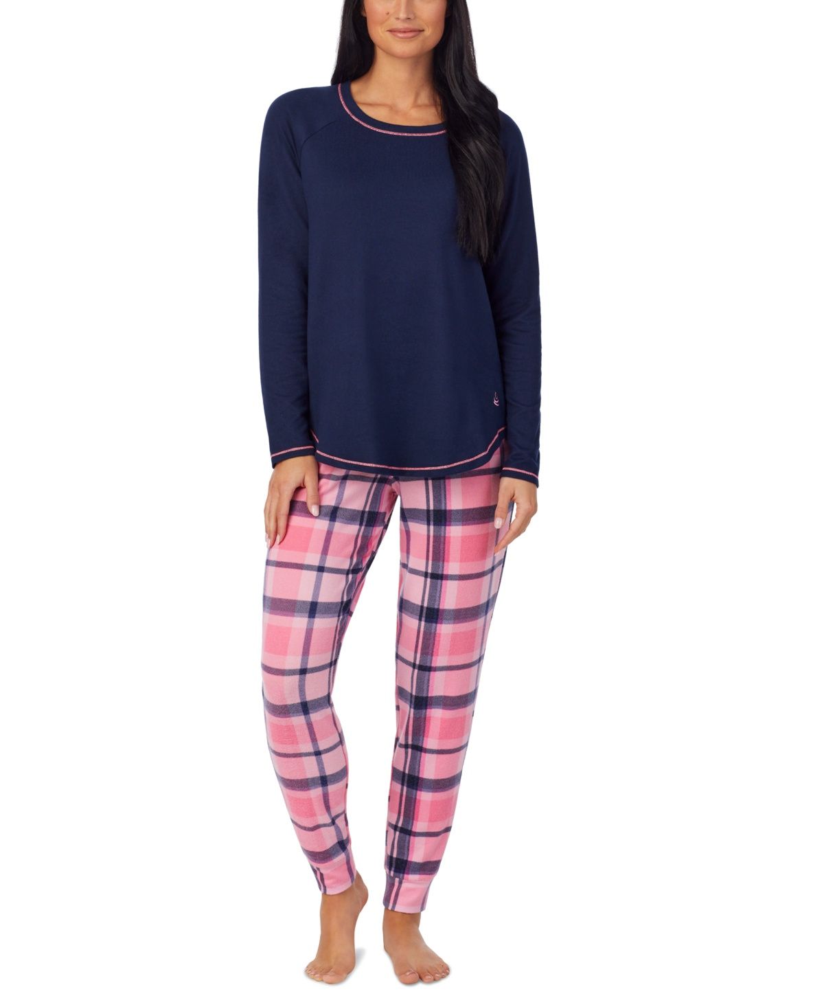 Cuddl Duds Women&#39;s Sweater Knit Pajama Set, Pink, Medium