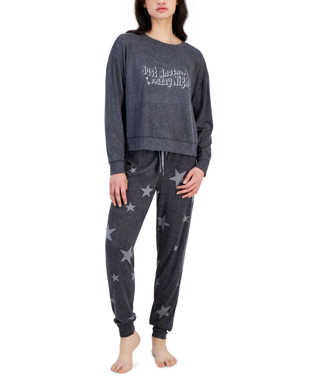 Jenni Women&#39;s 2-Pc. Long-Sleeve Packaged Pajamas Set, - Big Star