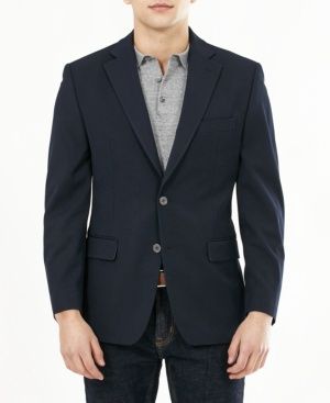 Michael Kors Men&#39;s Classic-Fit Stretch Solid Blazers - Navy