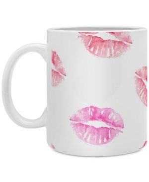 Deny Designs Wonder Forest Kiss Kiss Lips Coffee Mug