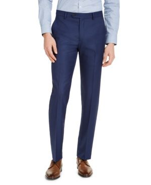 Alfani Men&#39;s Slim-Fit Stretch Solid Suit Pants, - Blue