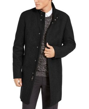 Calvin Klein Men&#39;s Mayden Slim-Fit Overcoat - Black