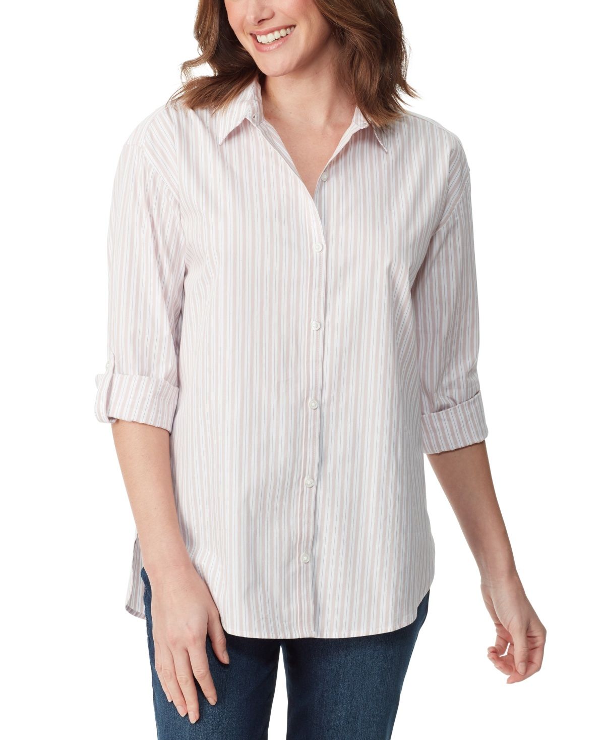 Gloria Vanderbilt Women&#39;s Amanda Shirt (Size XL) Palermo Stripe, Cotton