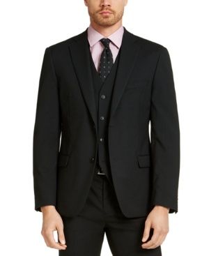 Alfani Men&#39;s Slim-Fit Stretch Solid Suit Jacket, - Black