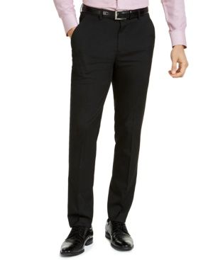 Alfani Mens Slim-Fit Stretch Navy Bl Black 36x32