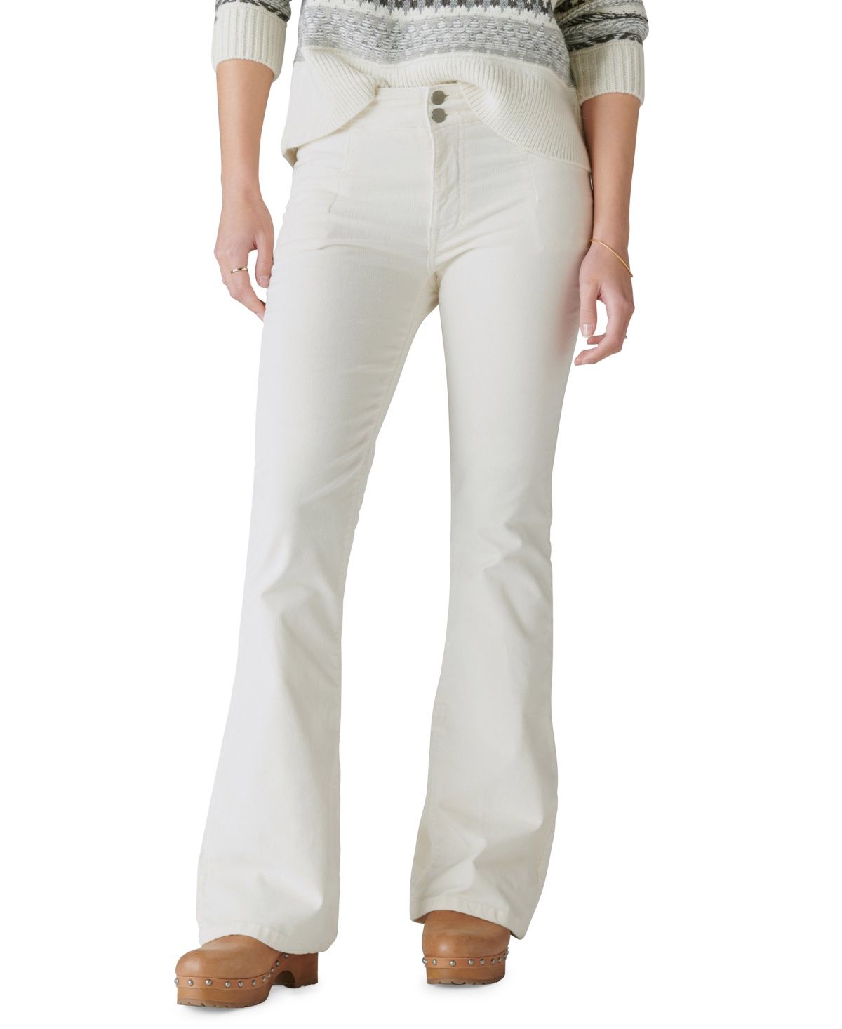 Lucky Brand Women&#39;s High-Rise Stevie Flare Denim Pants - Moon Dust